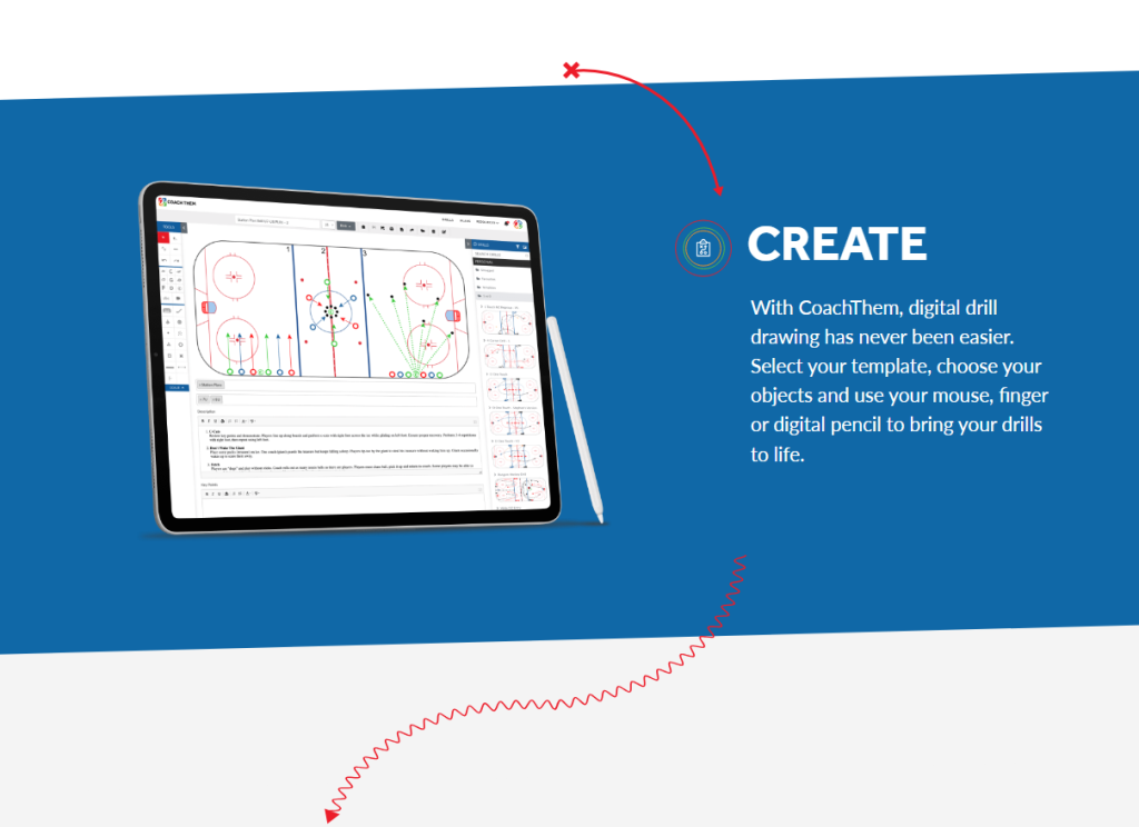 Ice hockey systems drill Draw software
